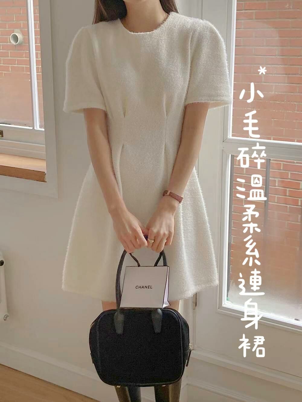 OP#14236🤎小毛碎溫柔系連身裙