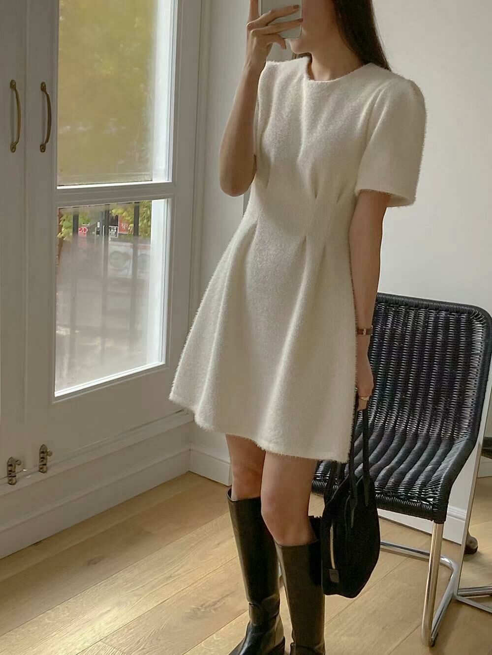 OP#14236🤎小毛碎溫柔系連身裙