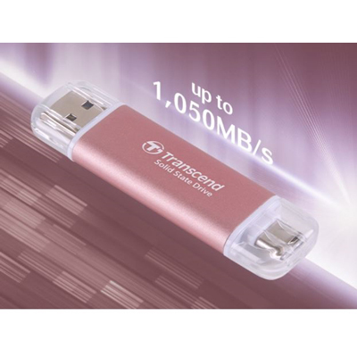 《限量》創見 ESD310S / ESD310P 1TB USB3.2/Type-C 雙介面固態行動碟 銀色 粉色 ESD310