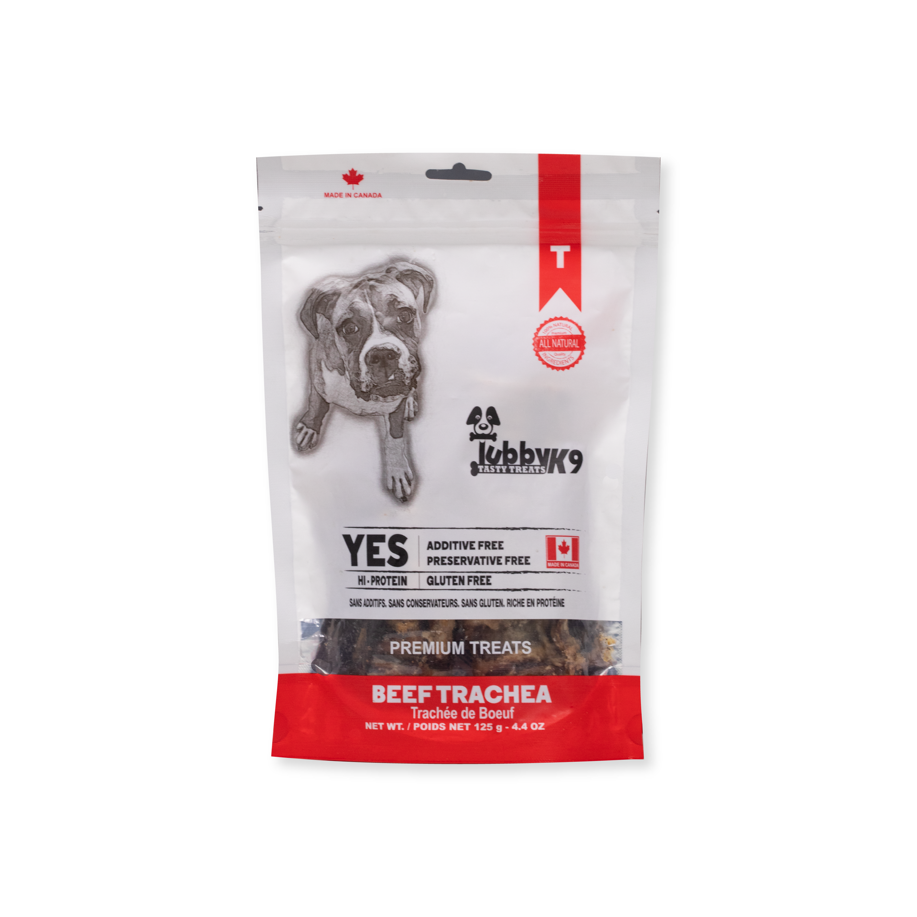 TubbyK9 牛氣管狗小食 (125g - 3條)