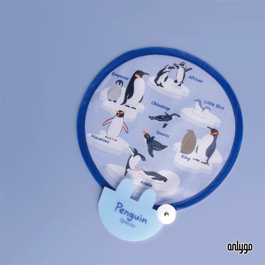 動物の図折りたたみうちわ（ペンギン）