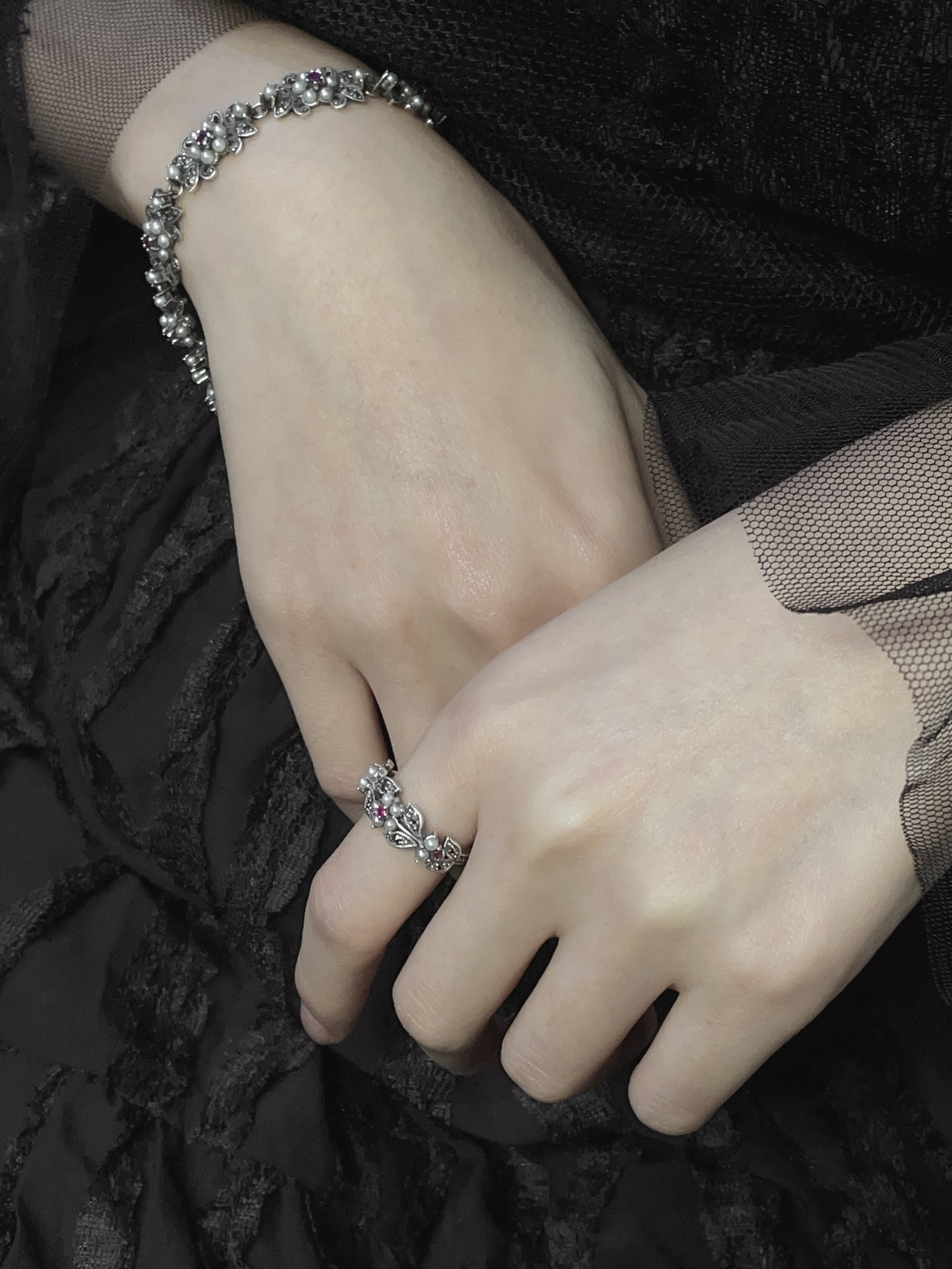 紅寶石葉子戒指 OP1630