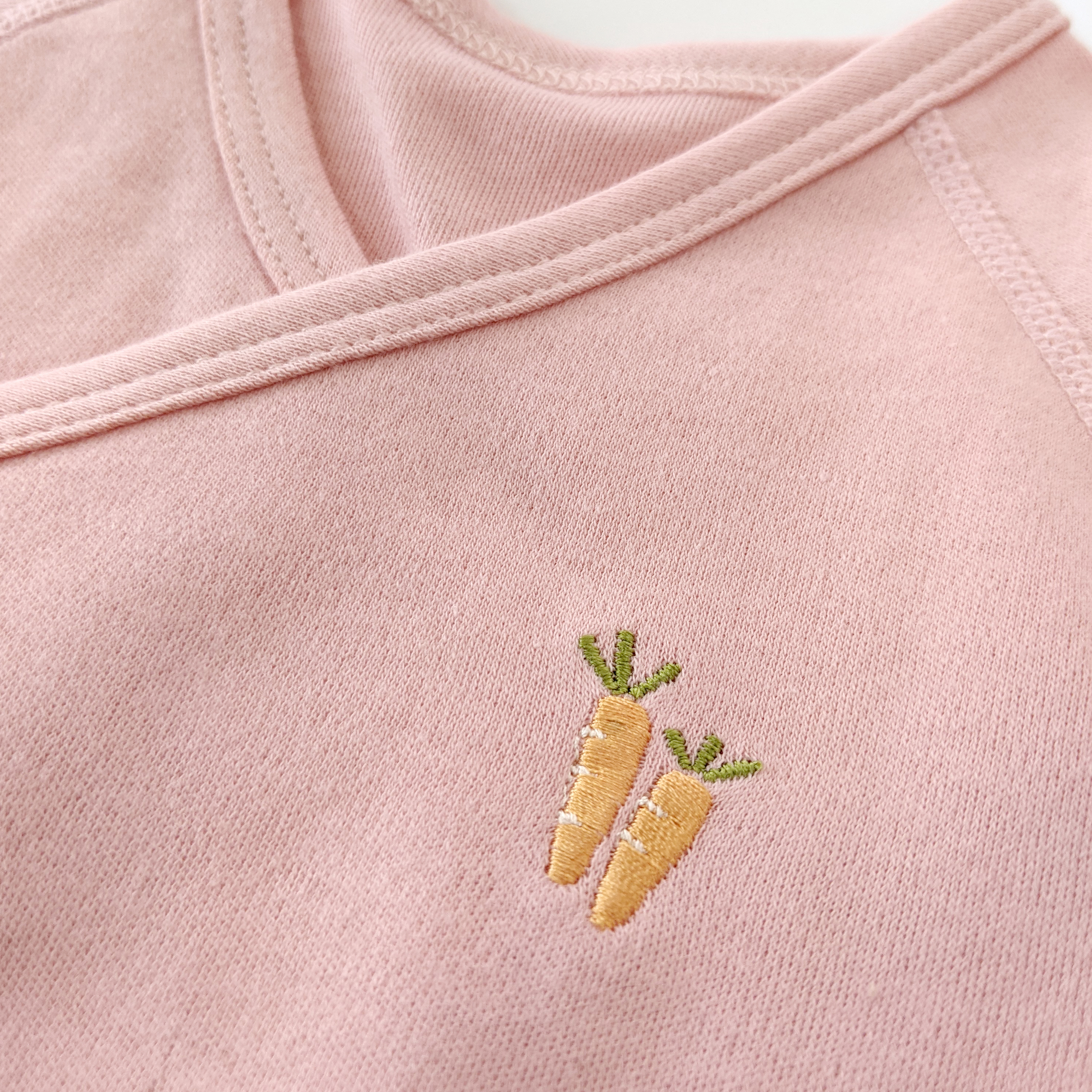 有機棉嬰兒柔適連身肚衣-粉紅 | 藍天畫布有機棉