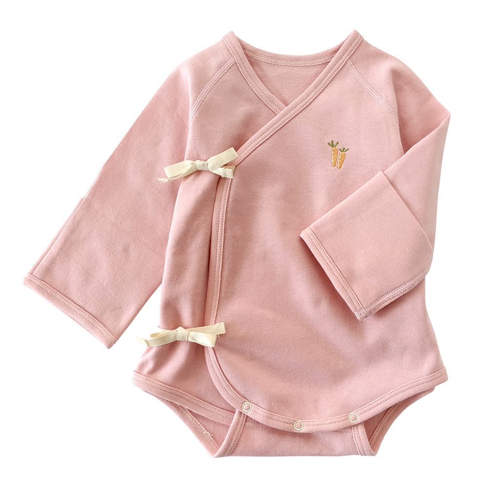 有機棉嬰兒柔適連身肚衣-粉紅 | 藍天畫布有機棉