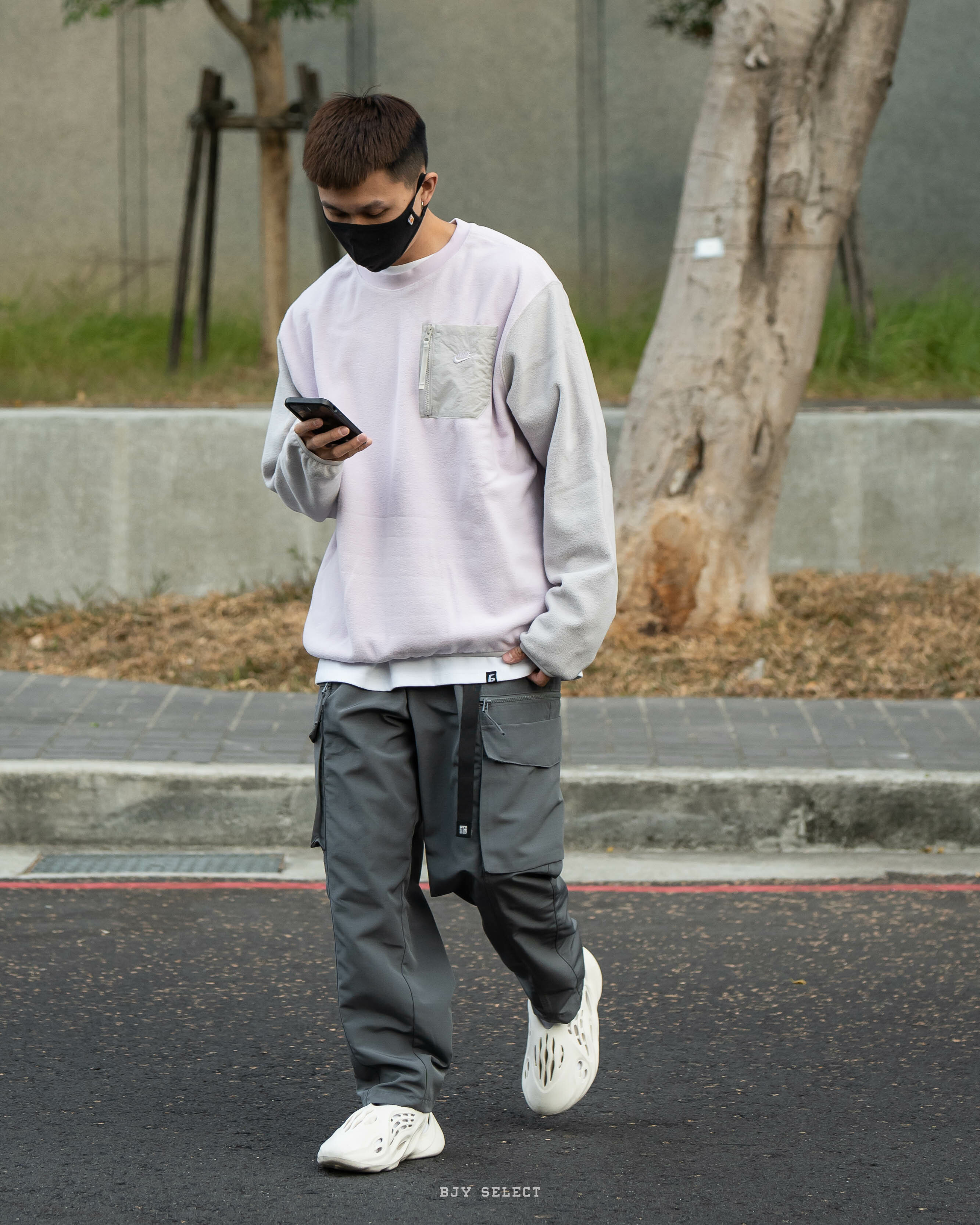 #現貨 NIKE 口袋拉鍊 拼接 保暖 鋪棉大學T FD2376-025 米藍 068 灰黑 104 奶茶 576 灰紫