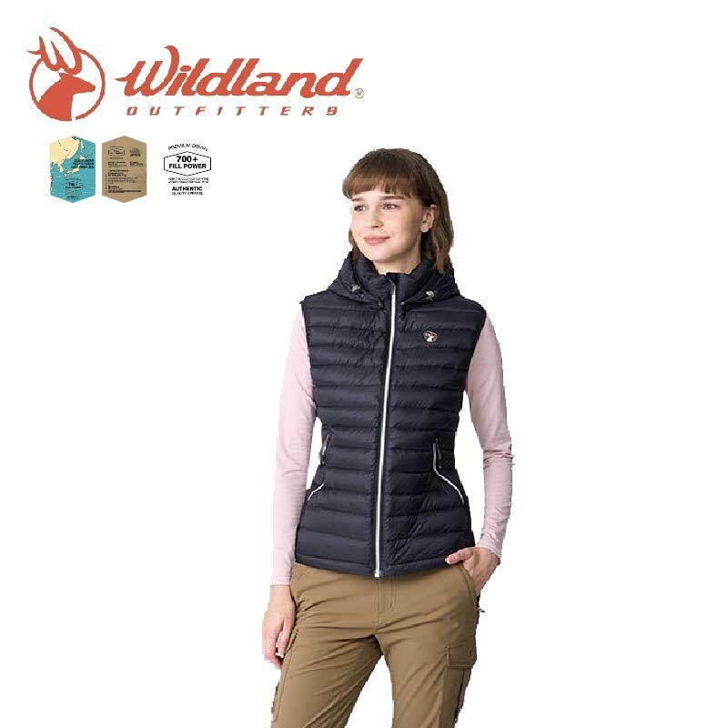 Wildland 荒野 女 700FP可拆帽羽絨背心(3色) 高海拔山岳/露營/出國/雪地/旅行 00WB12171