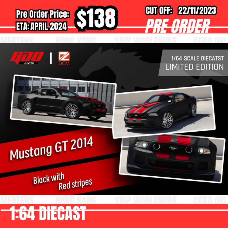 PO-$138 * GDO Hunter * 1:64 Ford Mustang GT MK5 Black [OD21/11]