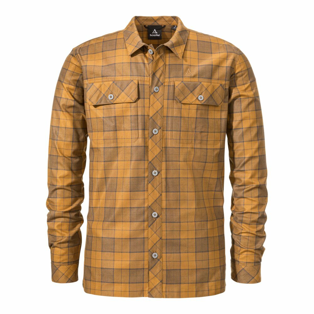 【Schoffel】男天絲保暖長袖襯衫 / 23SL20-23794-[黃、綠]