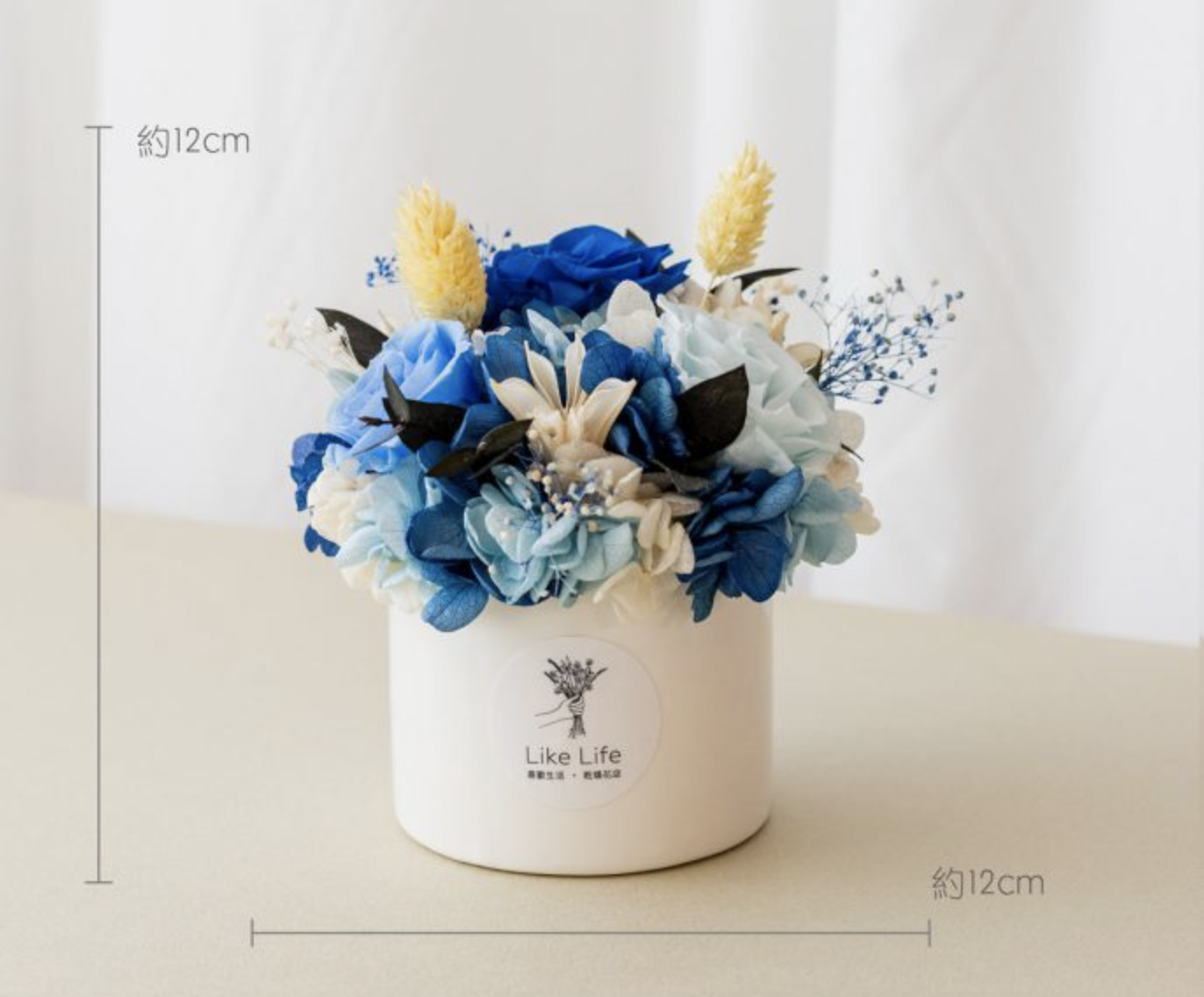 開幕盆花藍色,永生花盆花,永生花盆栽,開幕代客送花推薦