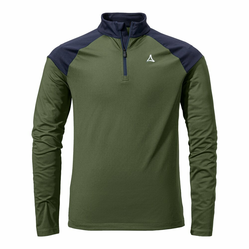 【Schoffel】男快乾立領拉鍊長袖上衣 / 23SL10-23760-[藍綠、黑]