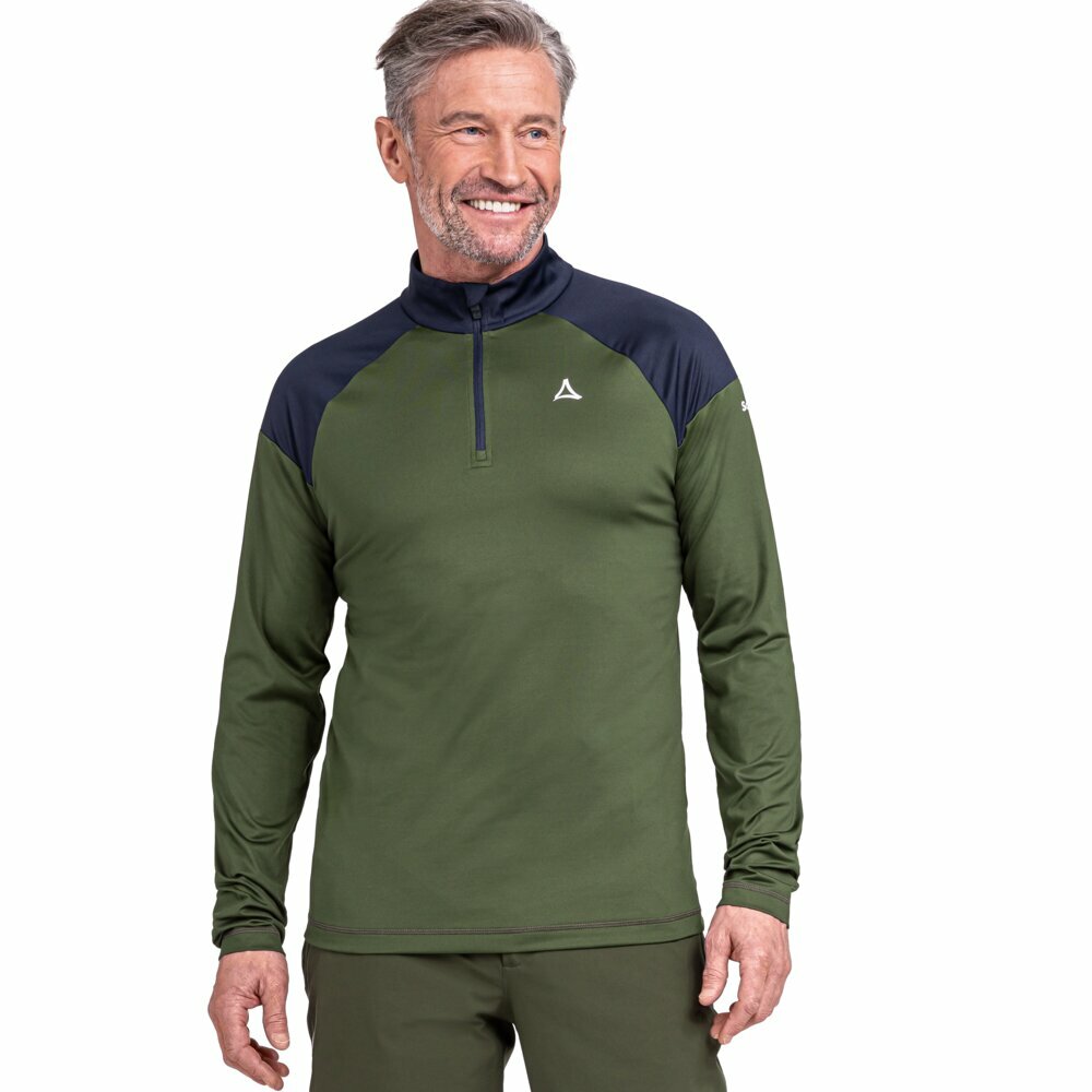 【Schoffel】男快乾立領拉鍊長袖上衣 / 23SL10-23760-[藍綠、黑]