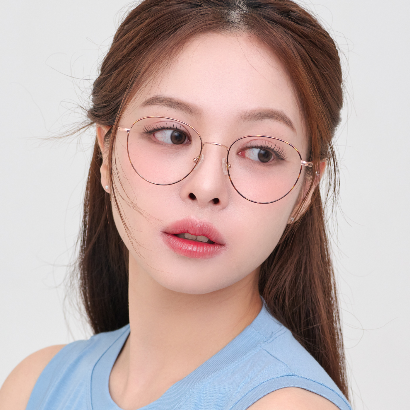 メガネ CARIN Olson P C5 Olsen P C5 CARIN光學眼鏡-OLSEN P C5_透深棕-玫瑰金-韓國眼鏡品牌