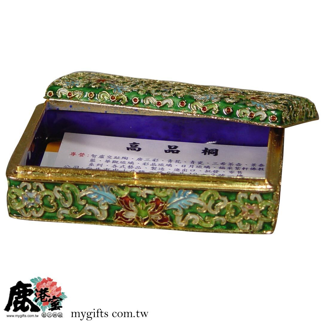景泰藍 名片盒..也可當辦公桌上收納盒