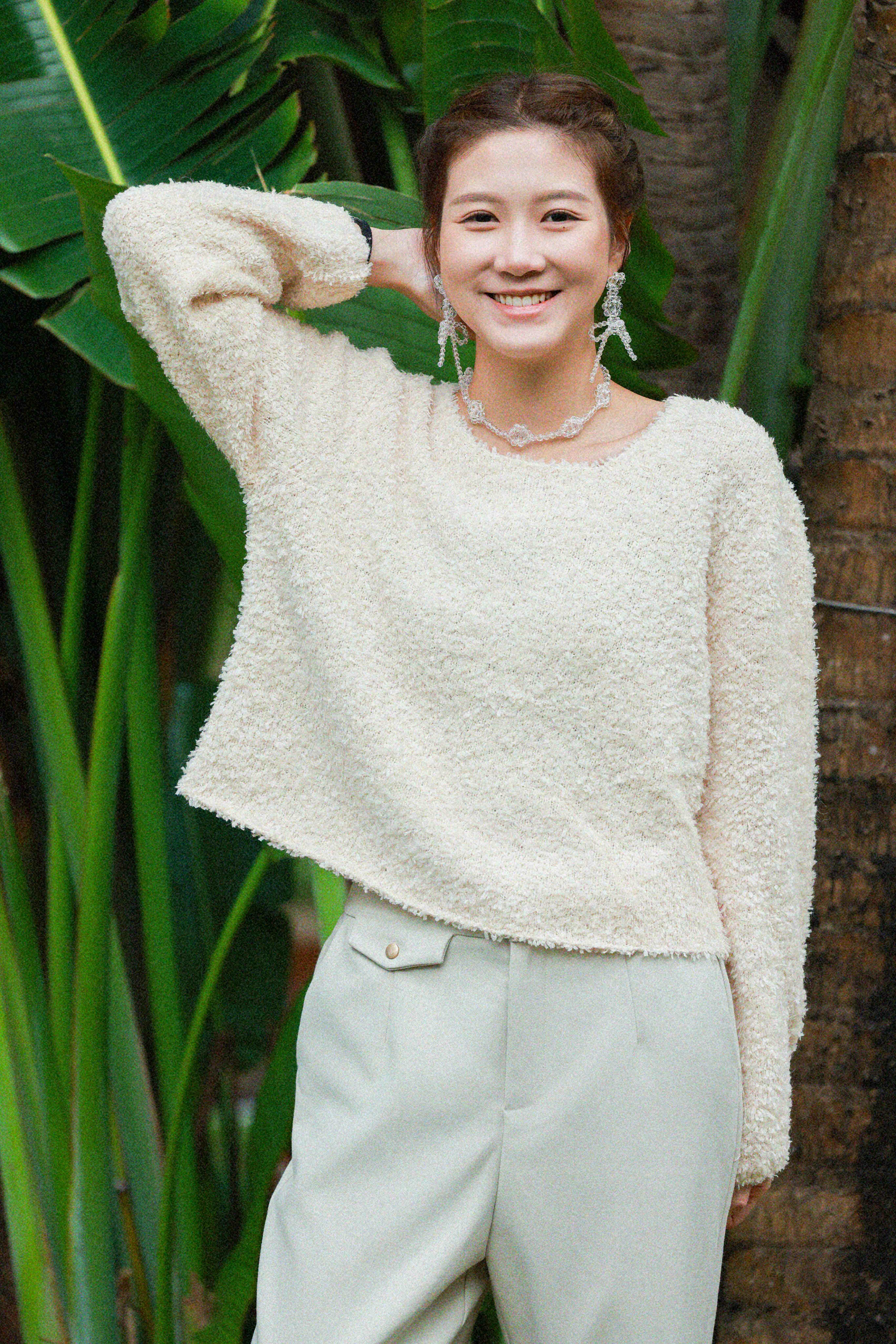 粒粒絲帶冷針織上衣（現貨款式）