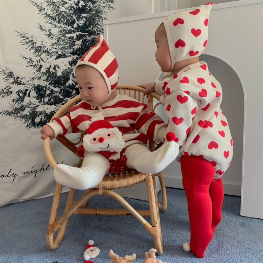 cute santa twins set
