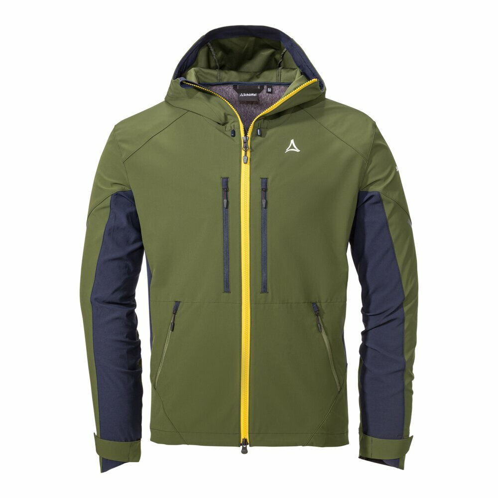 【Schoffel】男4D 2L防潑水透氣軟殼外套 / 23SL20-23602-[綠藍、黑]