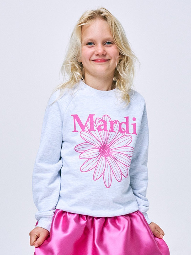 Mardi Mercredi KIDS SWEATSHIRT FLOWERMARDI_HEATHER FUCHSIA