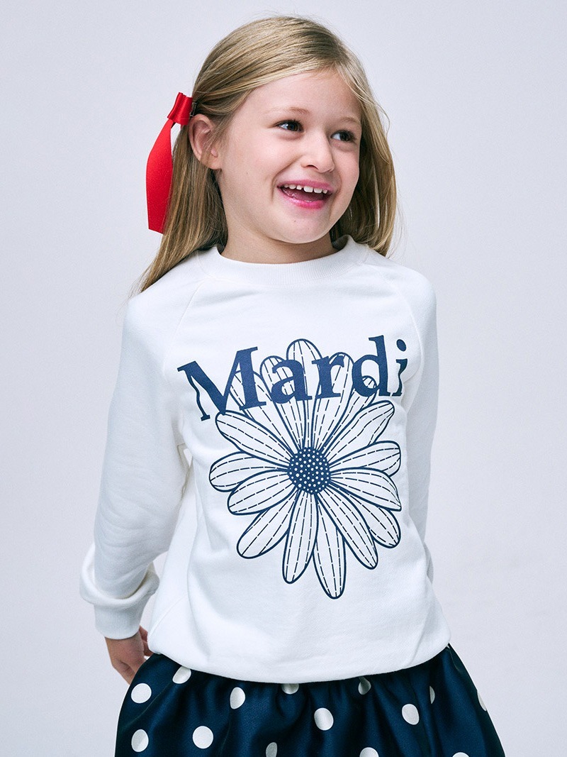 Mardi Mercredi KIDS SWEATSHIRT FLOWERMARDI_IVORY NAVY