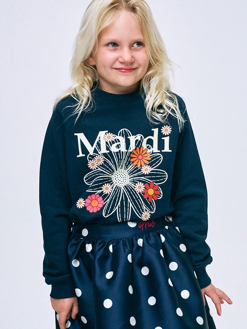 Mardi Mercredi KIDS SWEATSHIRT FLOWERMARDI BLOSSOM_NAVY CREAM