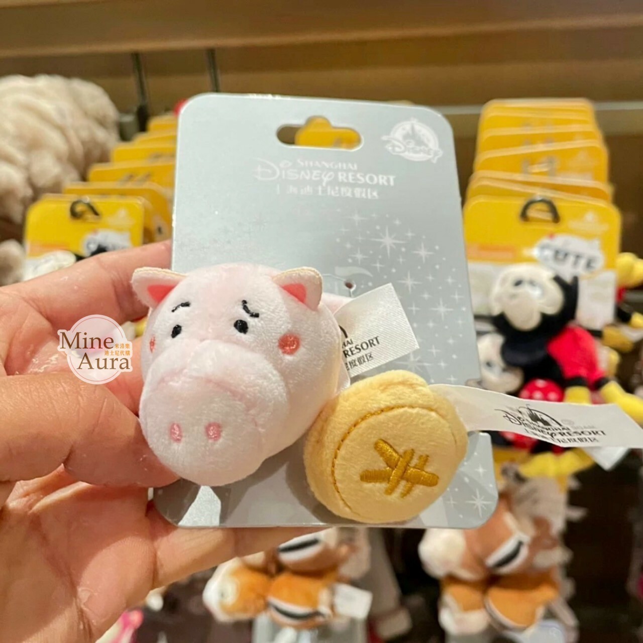 火腿豬 Ham 大頭絨毛造型 髮夾+髮束 2入組 髮飾 玩具總動員 Toy Story -上海迪士尼樂園