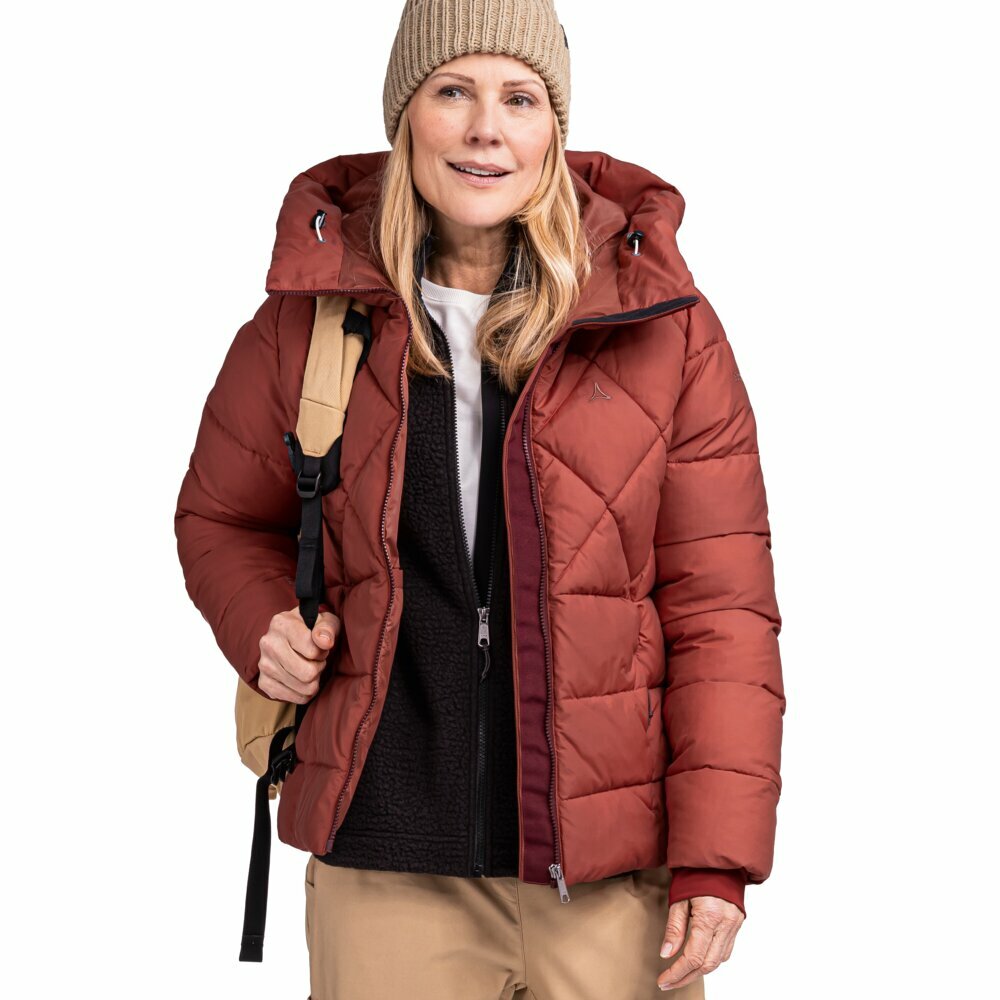 【Schoffel】女保暖防風防潑水鋪棉外套 / 23SL20-13500-[紅、黑]