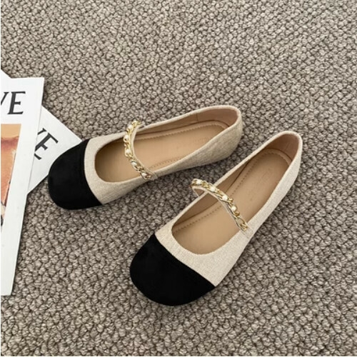 French style shallow flat shoes