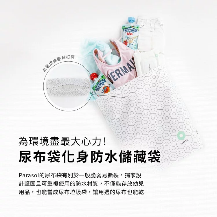 Parasol Clear + Dry™ 新科技水凝尿布 輕巧包 1號/NB