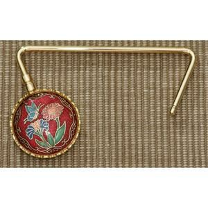 鹿港窯禮品館｜景泰藍皮包架‧蝴蝶花草(顏色隨機出貨)