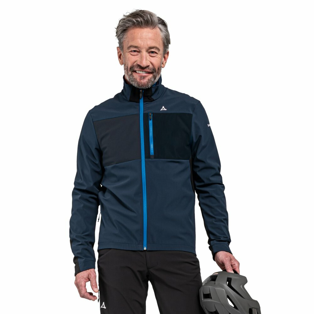【Schoffel】男4D立領防潑水軟殼外套 / 23SL50-23548-[藍、黑]