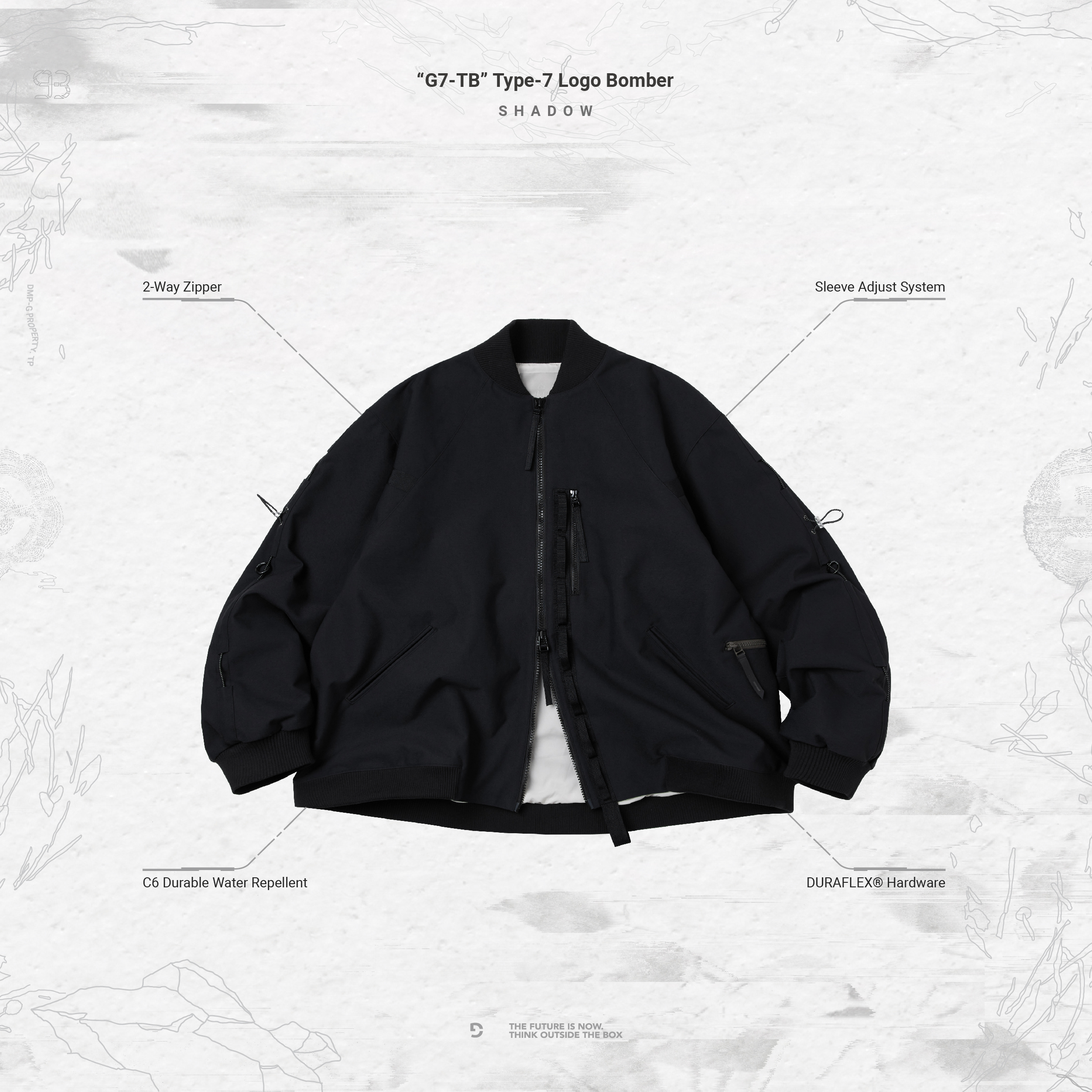 G7-TB” Type-7 Logo Bomber - Shadow