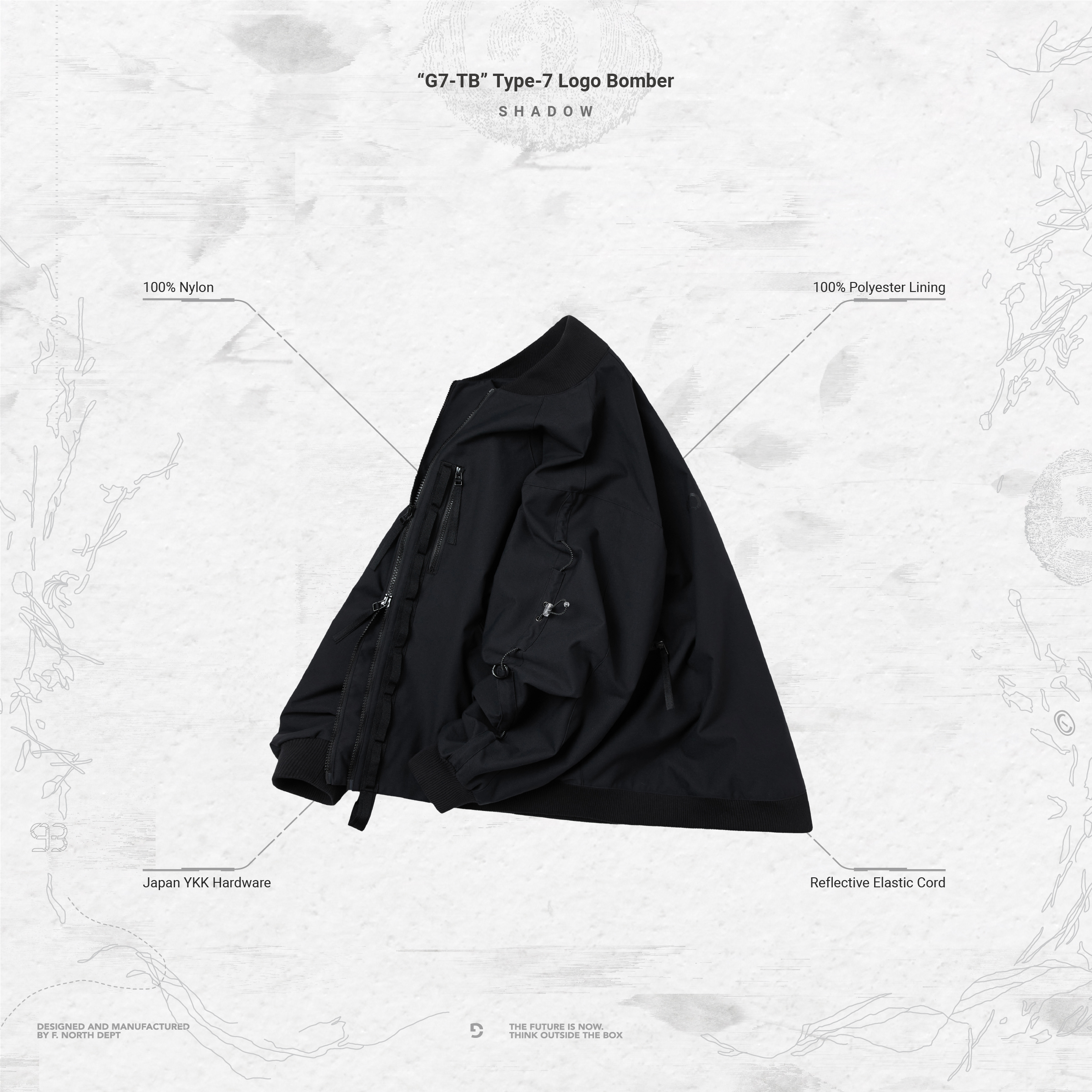 G7-TB” Type-7 Logo Bomber - Shadow