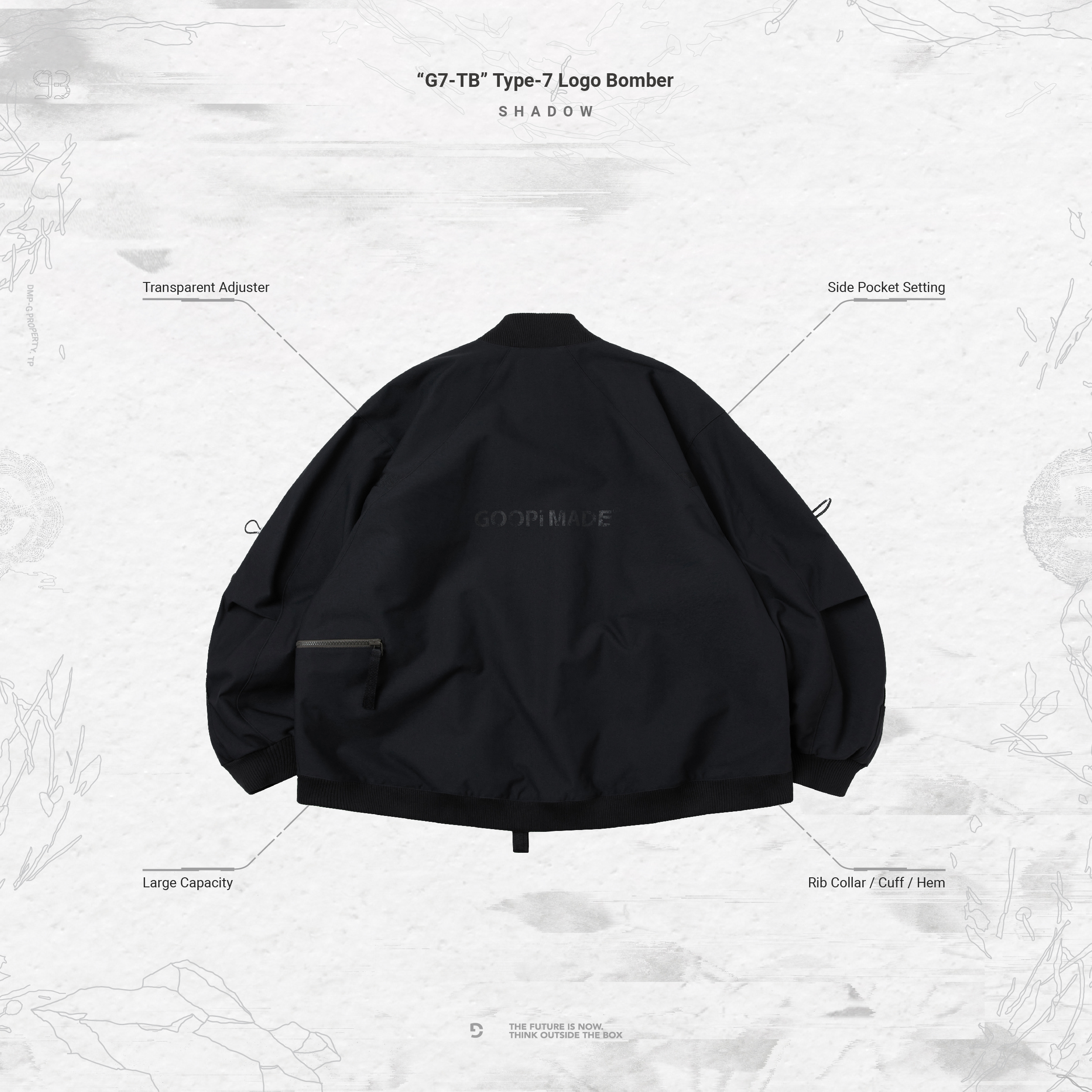 G7-TB” Type-7 Logo Bomber - Shadow