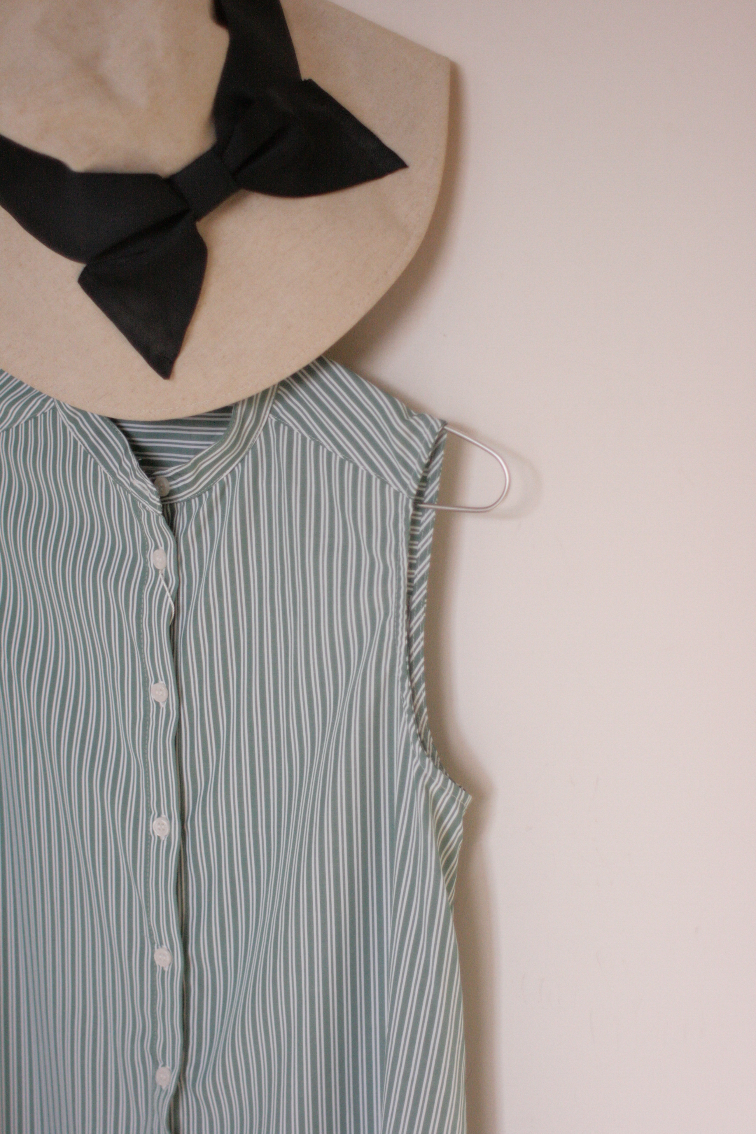 度假風無袖條紋連衣裙【日本直送】