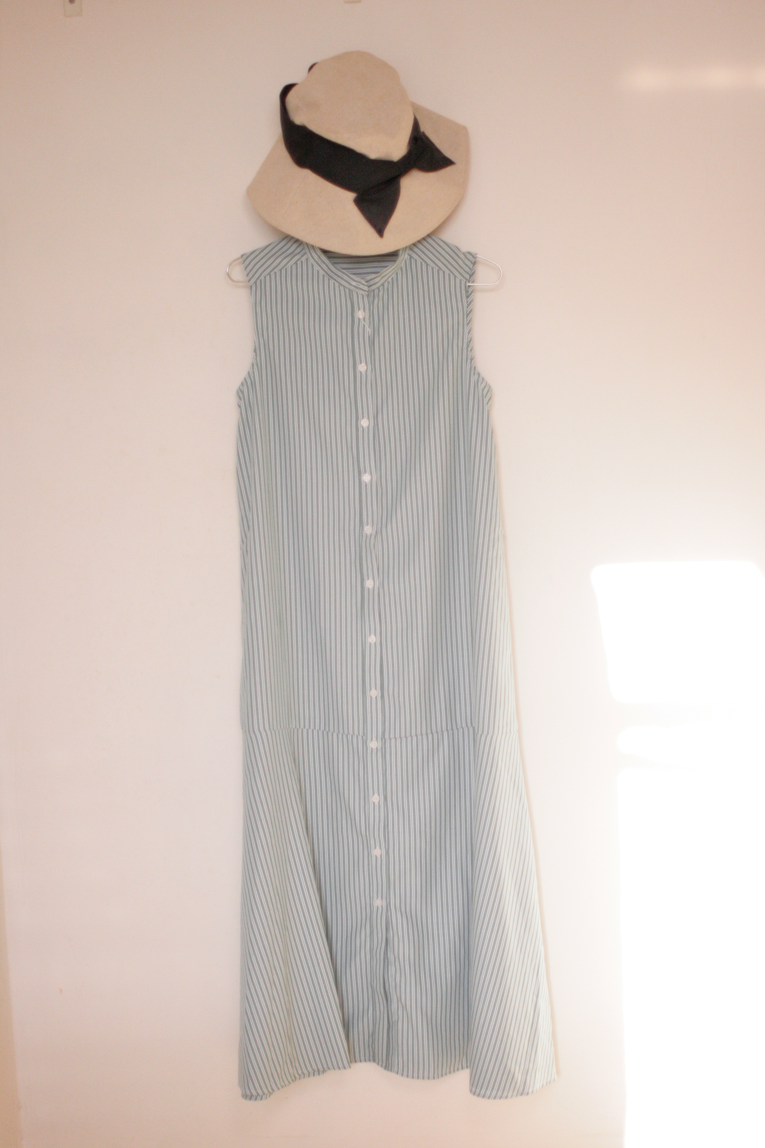 度假風無袖條紋連衣裙【日本直送】