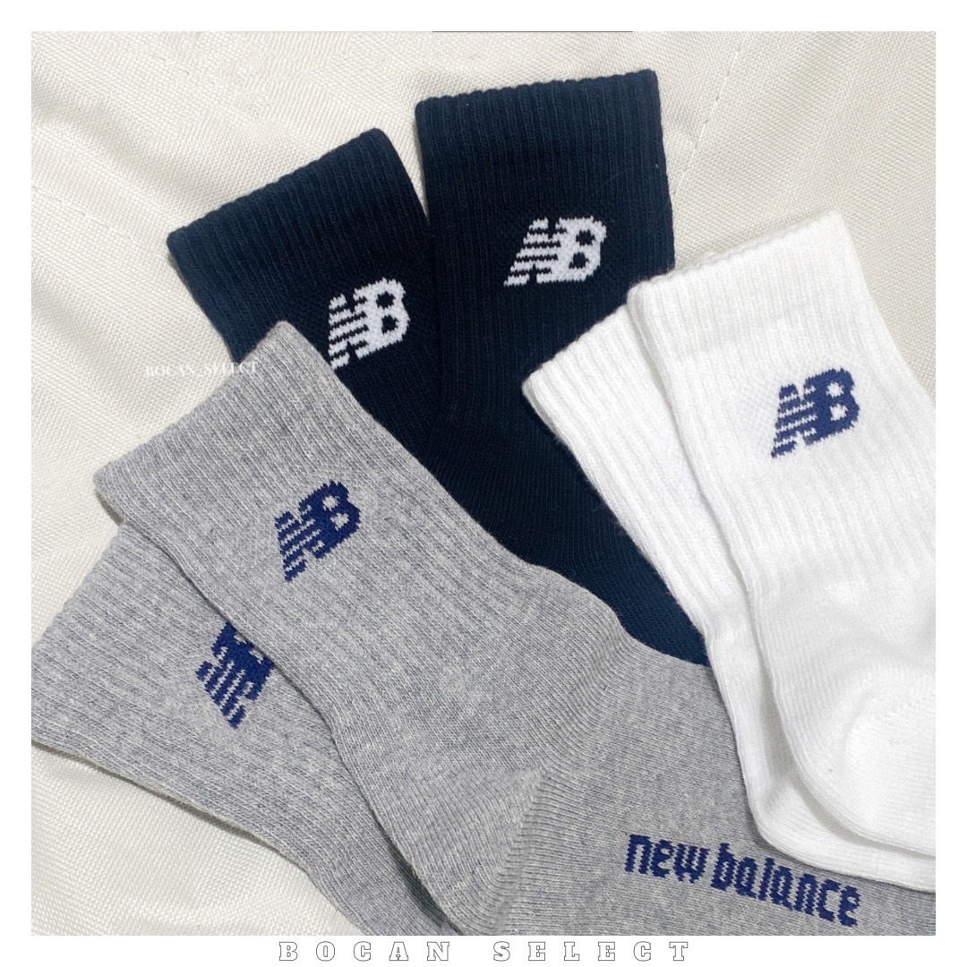 NEW BALANCE 長襪 襪子 基本款 黑灰白 男女同款