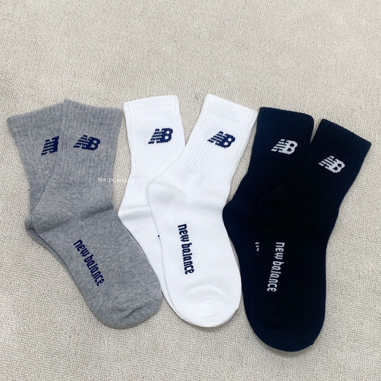 NEW BALANCE 長襪 襪子 基本款 黑灰白 男女同款