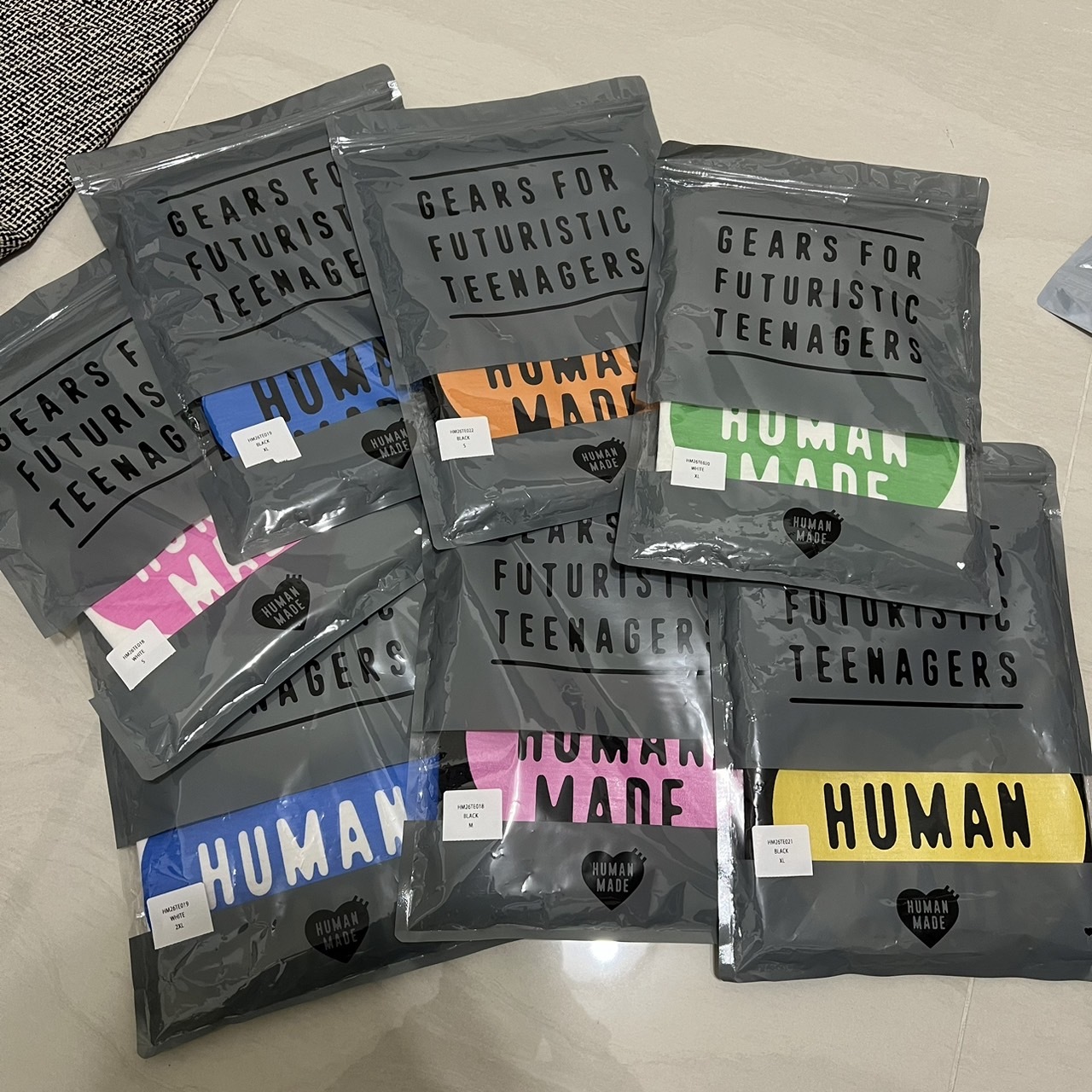 HUMAN MADE HEART T-SHIRT 橘愛心短袖涉谷店限定HM26TE022