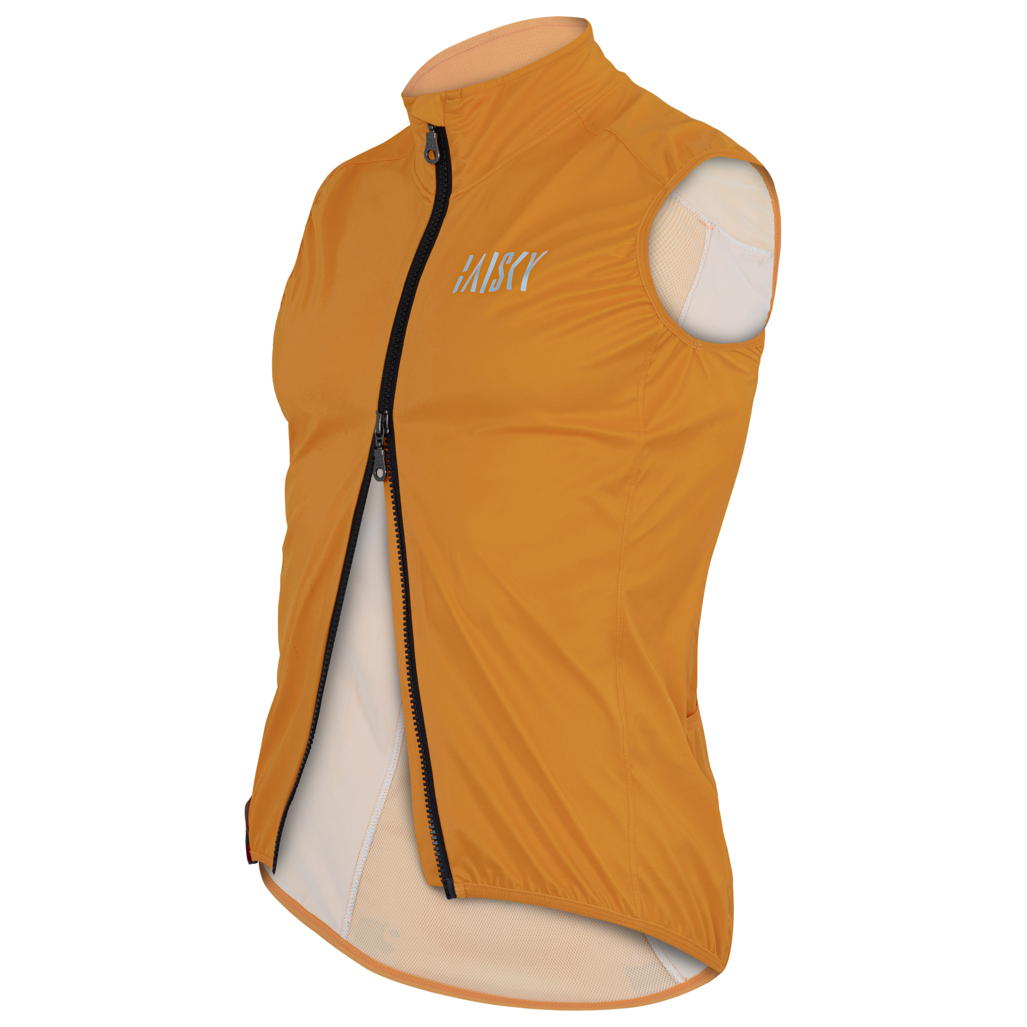 男款雙拉鍊防風背心 BK 黃