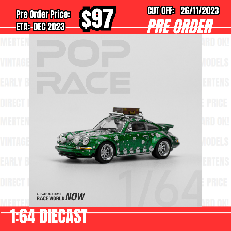 PO-$97 * Pop Race * 1:64 SINGER CHRISTMAS EDITION 2023 Green [OD21/11]