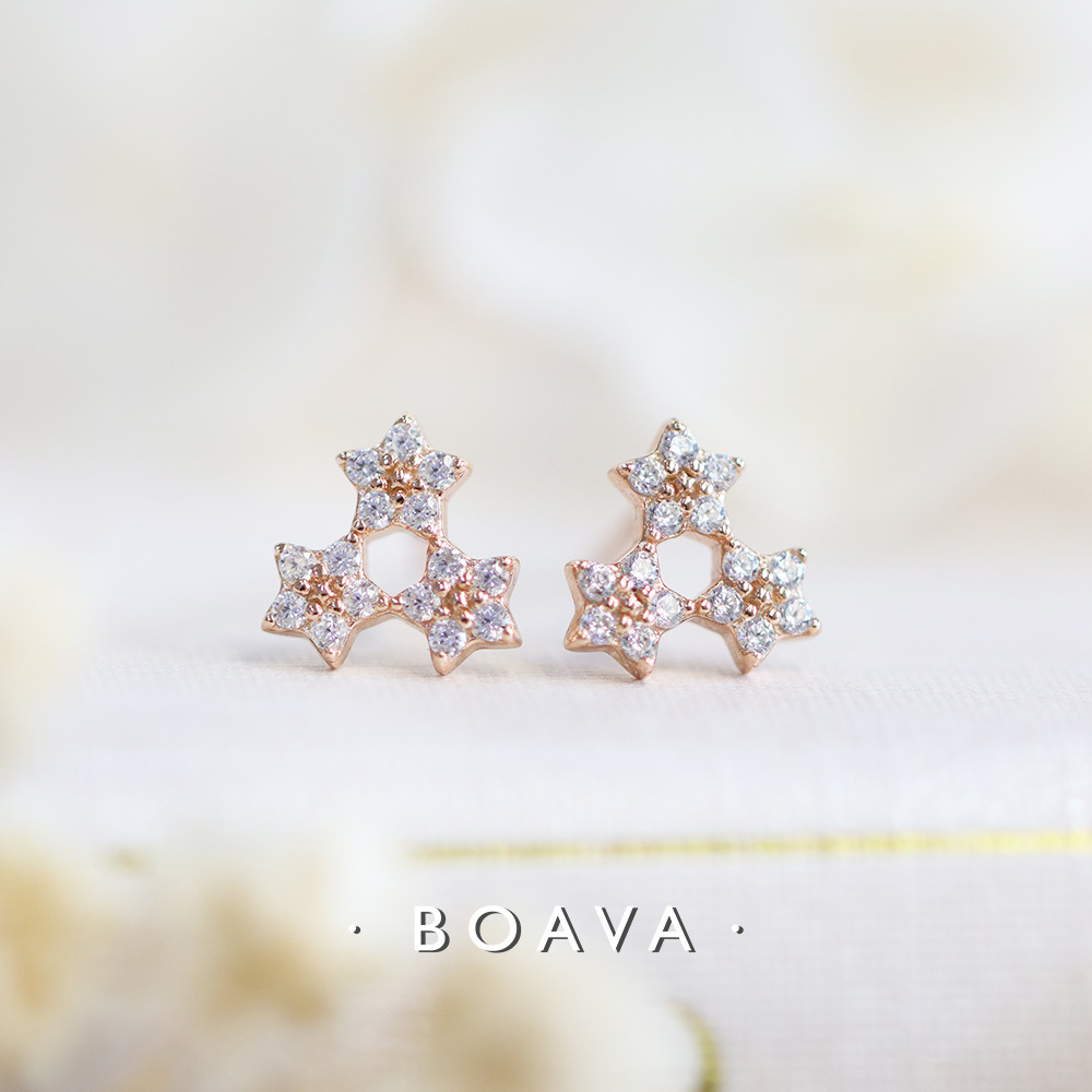 耳環a④ 18K四爪單鑽耳環Diana Jewelry