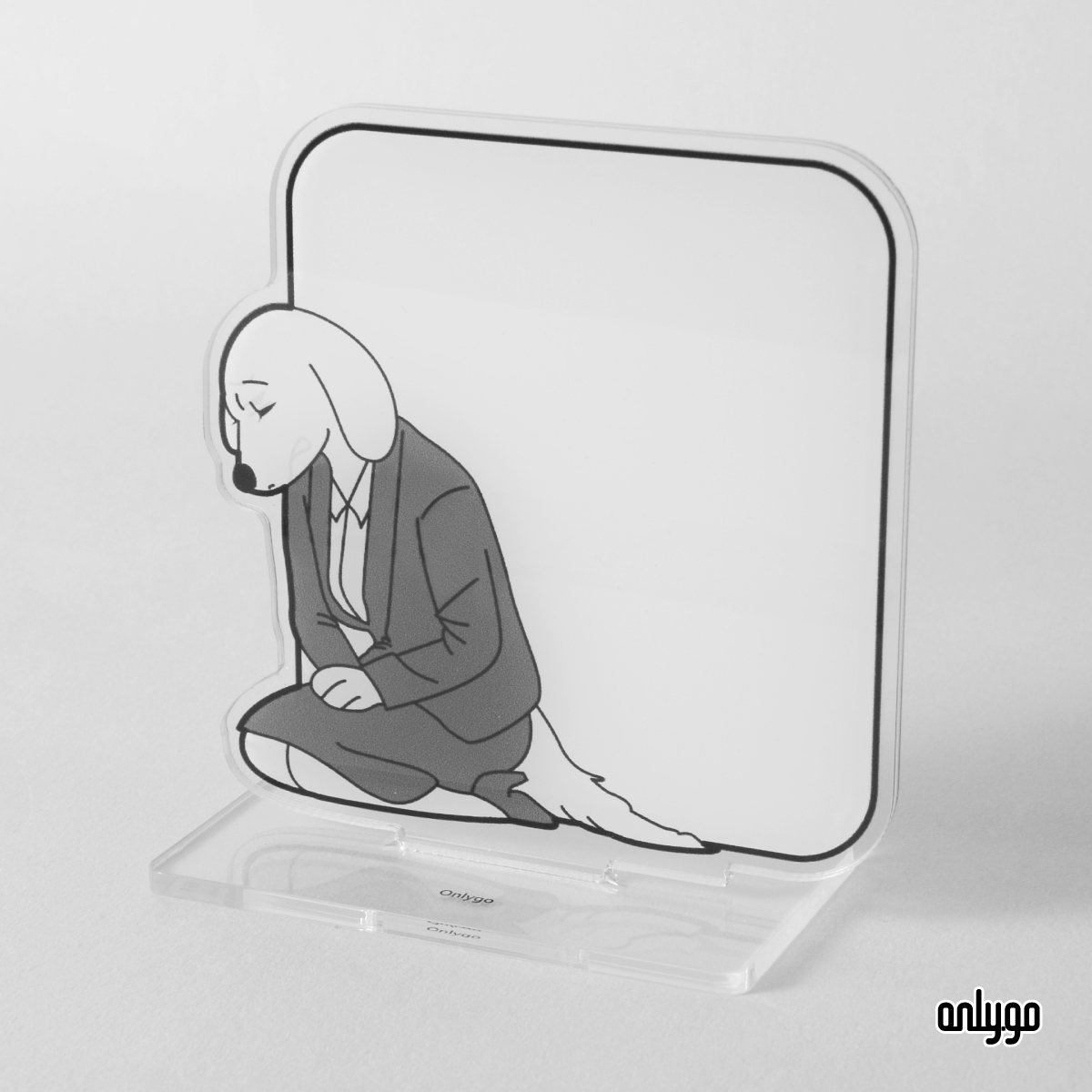 社畜イラスト アクリルメッセージボード（犬）