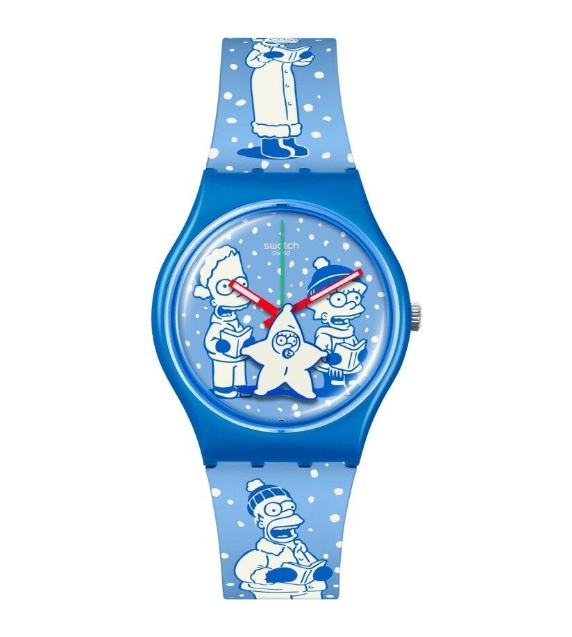 【Swatch】THE SIMPSONS 耶誕節款SO28Z126 34mm 現代鐘錶