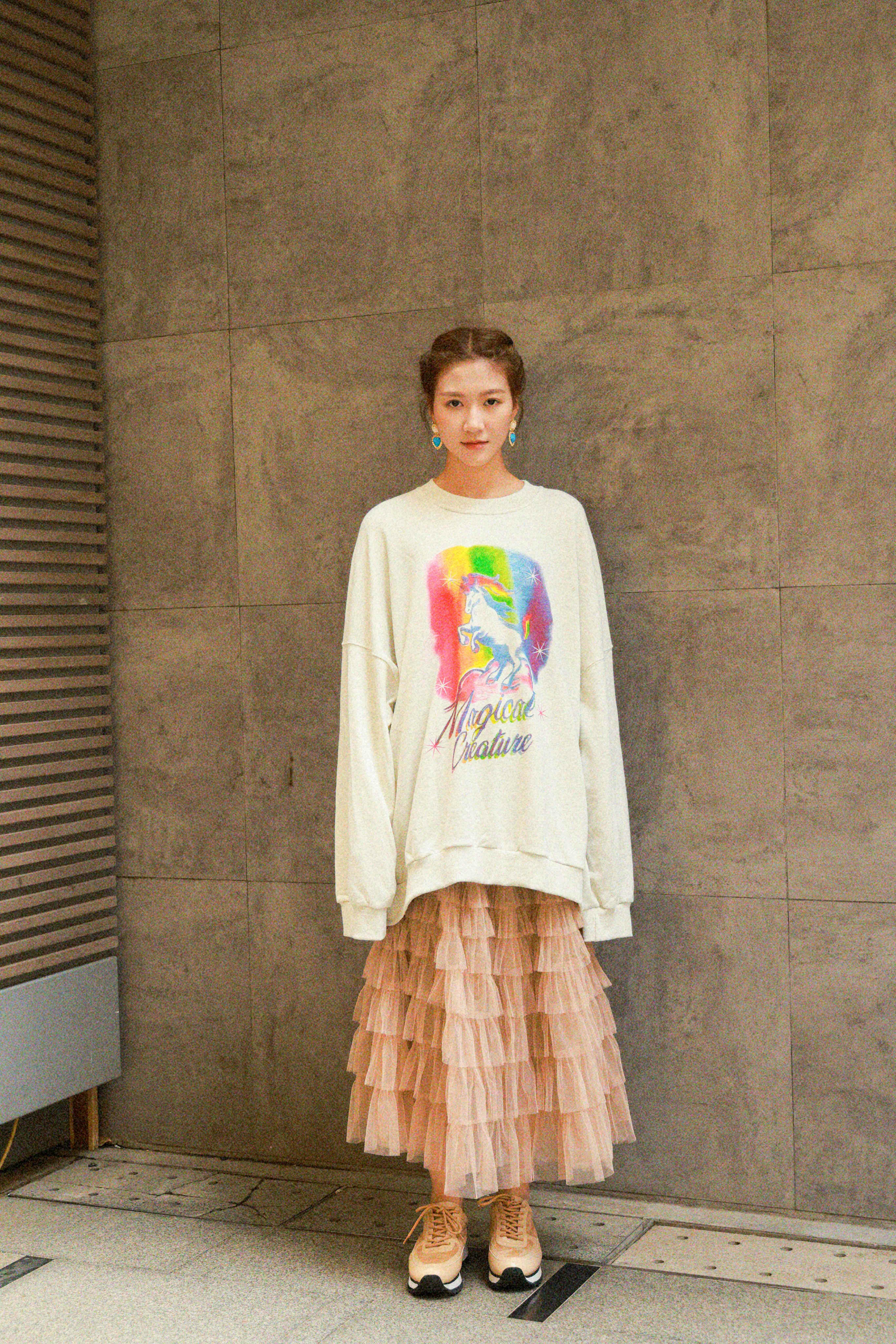 彩虹獨角獸oversize衛衣（現貨款式）