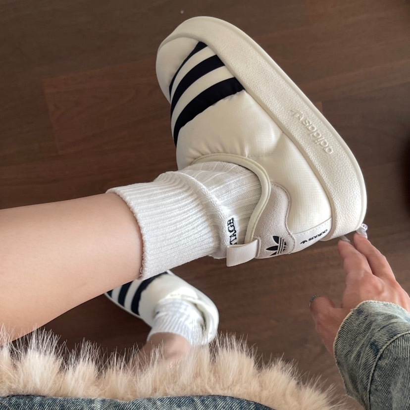 Adidas Puffylette 三條線白麵包(GY1593)
