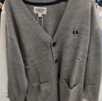 [S] WHO.A.U STEVE V-NECK CARDIGAN,GRAY, WHCKC4813U-GRAY (SWAU187)