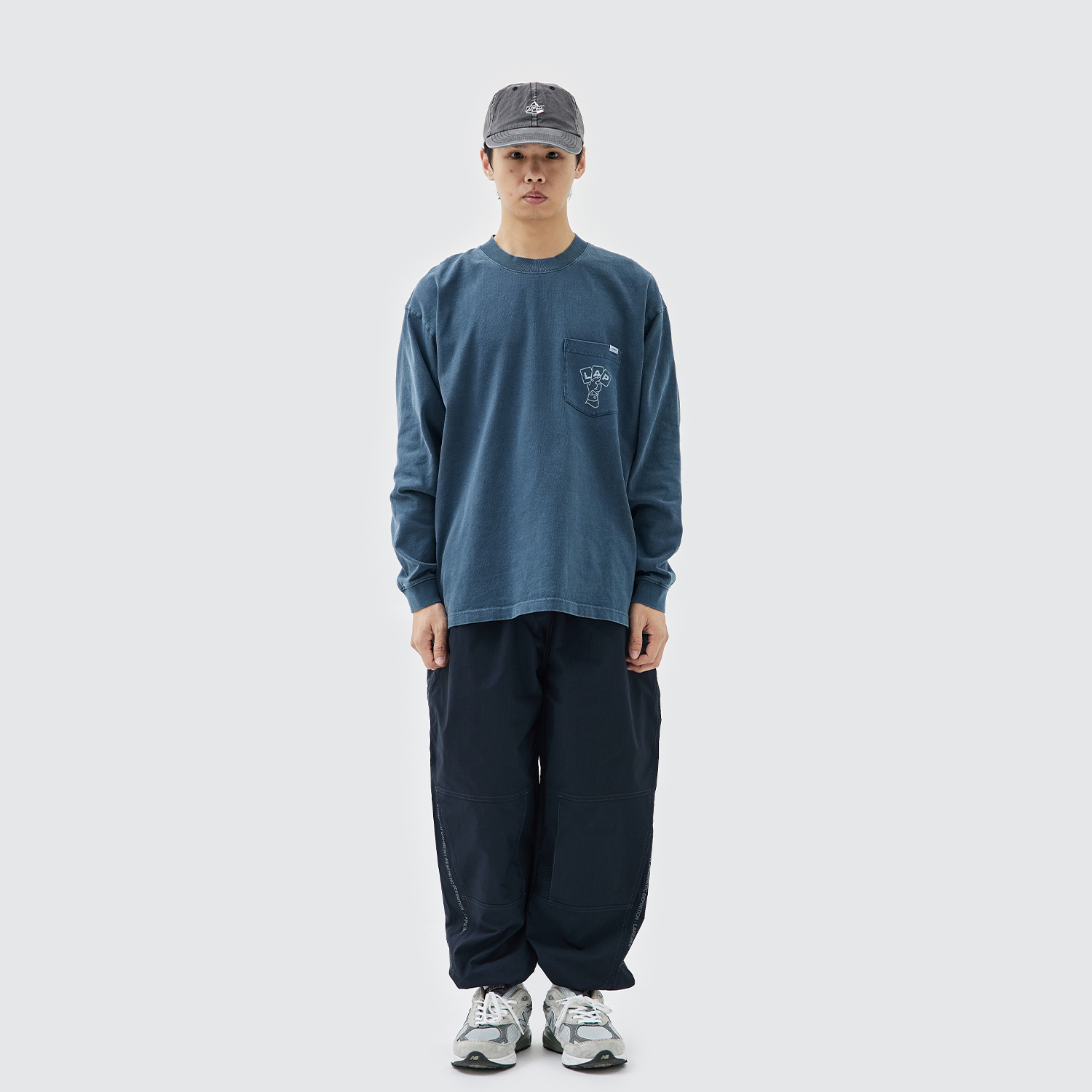 LAPRIMA 口袋印花水洗長袖衛衣 23AWT16