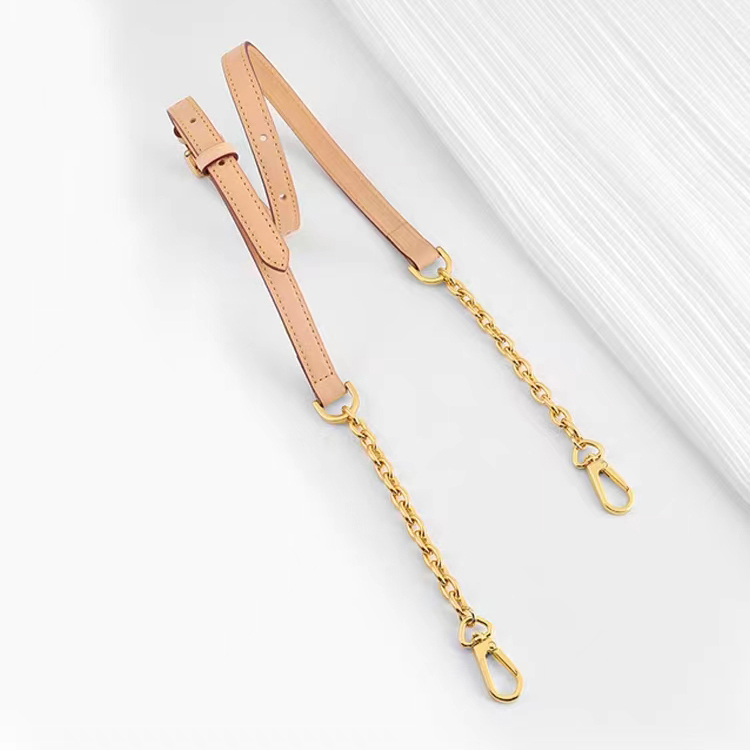 老花speedy20 25肩帶改造斜挎植鞣革鏈條包帶包包配件