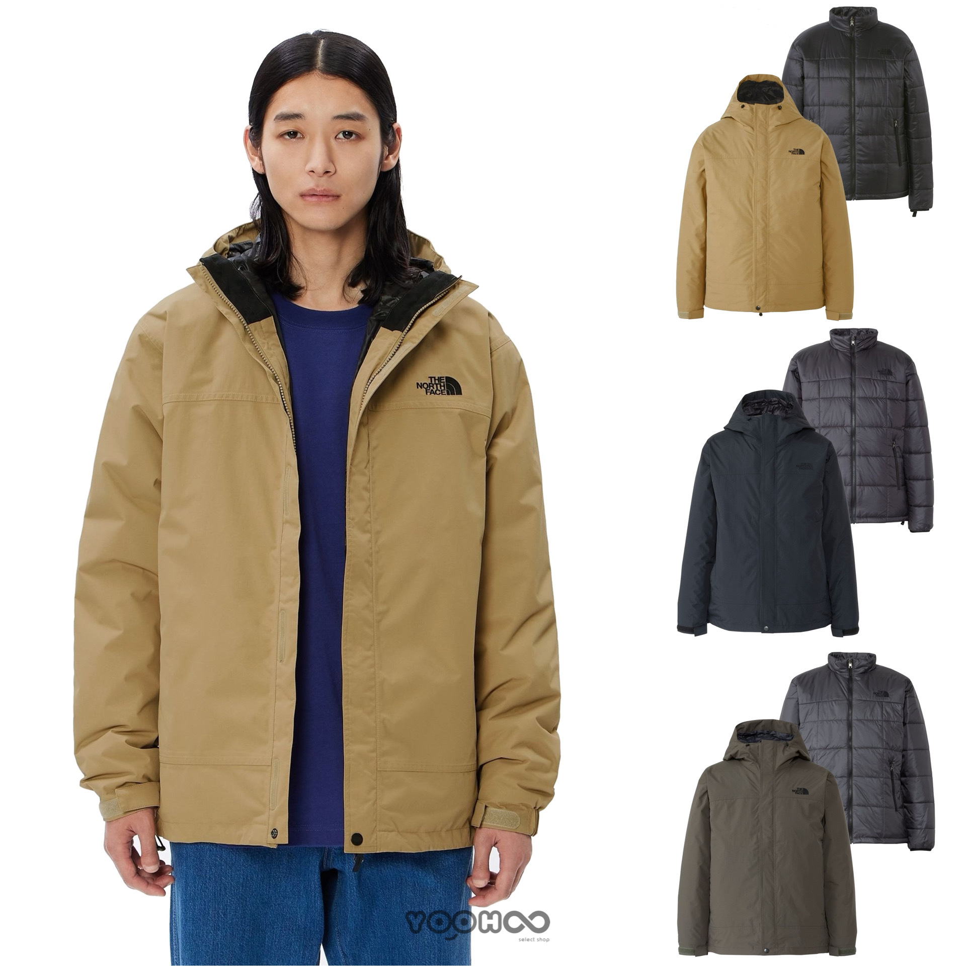 現貨綠色M┃日本 男版 TNF Cassius Triclimate Jacket 三穿 可拆式 二合一