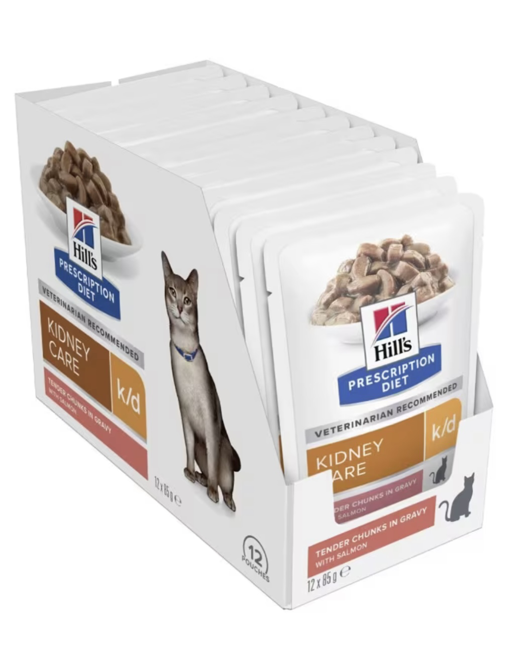 希爾思處方食品 貓用 k/d 腎病護理 三文魚 濕糧 85G*12包裝 缺貨