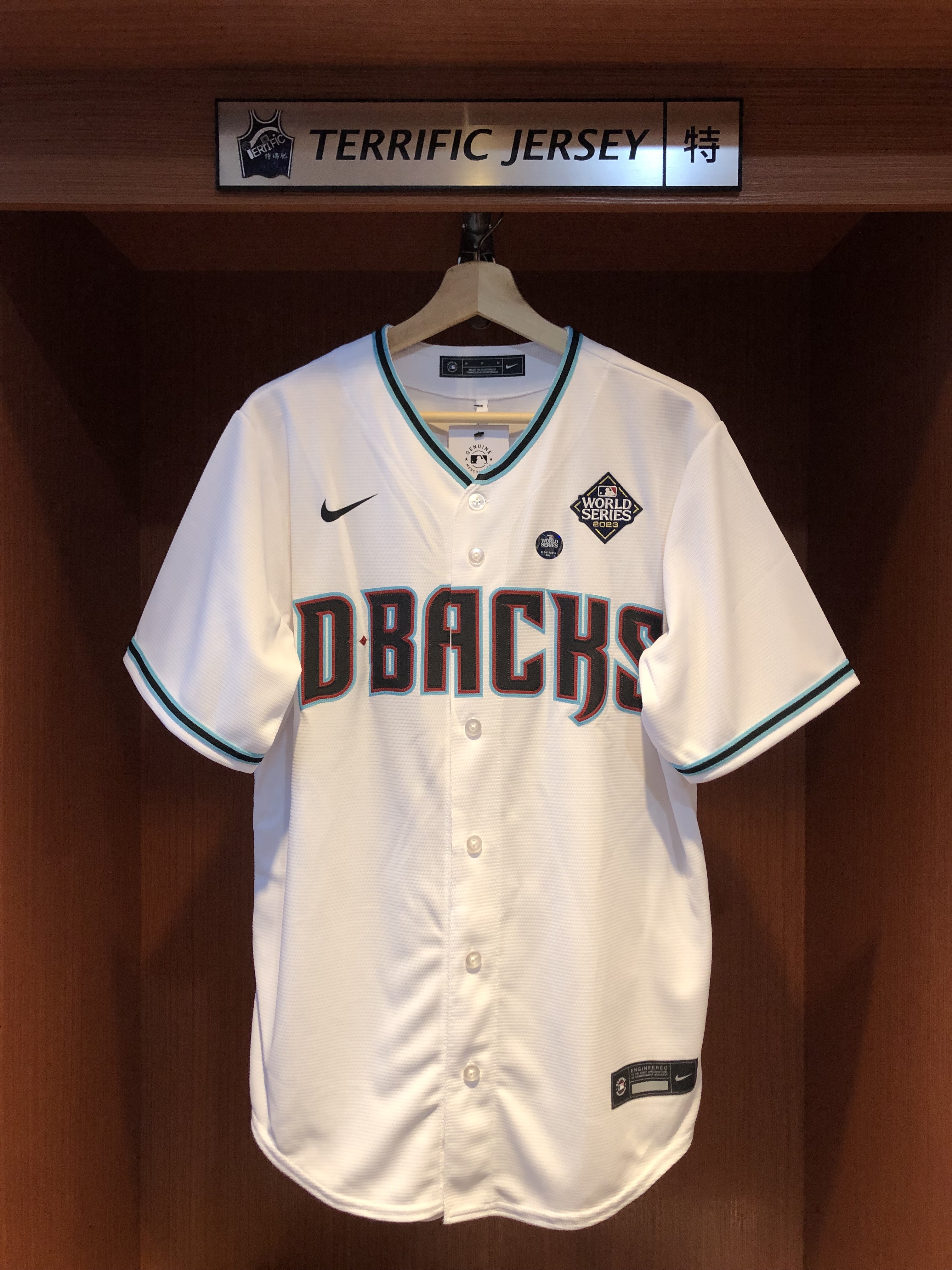 MLB球衣 Corbin Carroll 亞利桑那響尾蛇 國聯冠軍 世界大賽白 Nike Replica Player Name Jersey 球迷版 熱轉印 全新